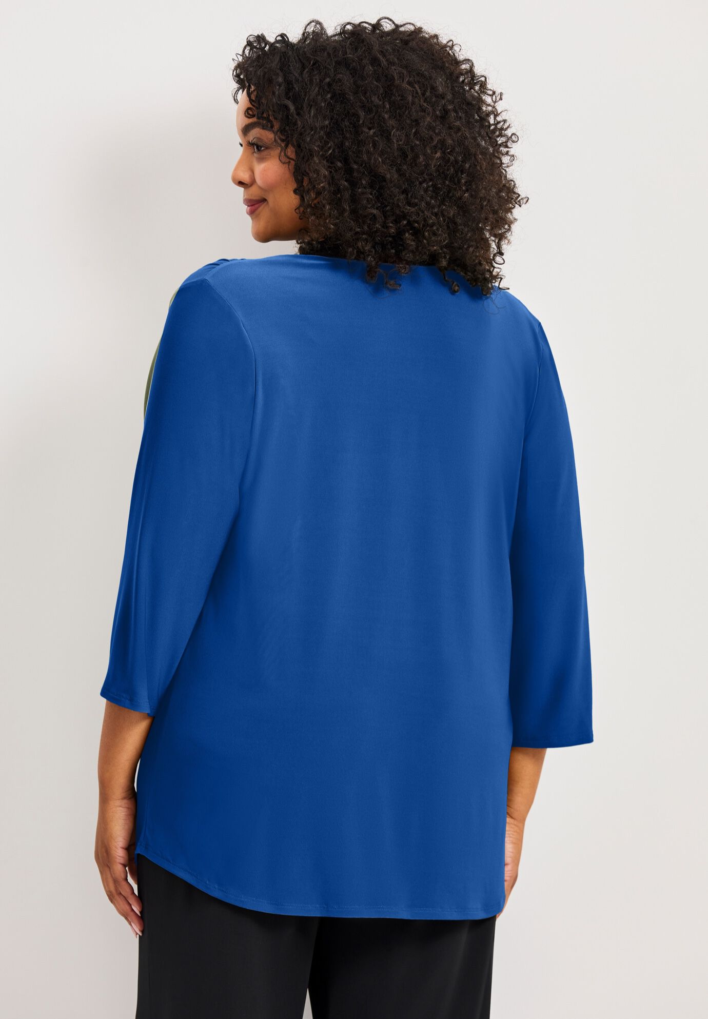 Audrey Colorblock Tunic, DARK SAPPHIRE BLACK, alternate image number 2