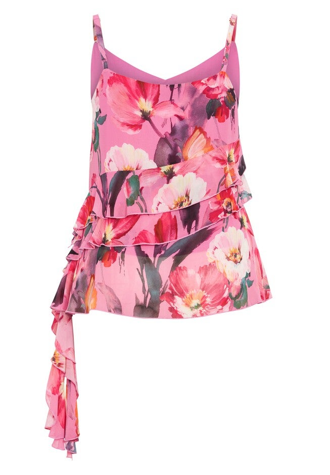 Lovers Lane Print Top - pink, PINK, alternate image number 4