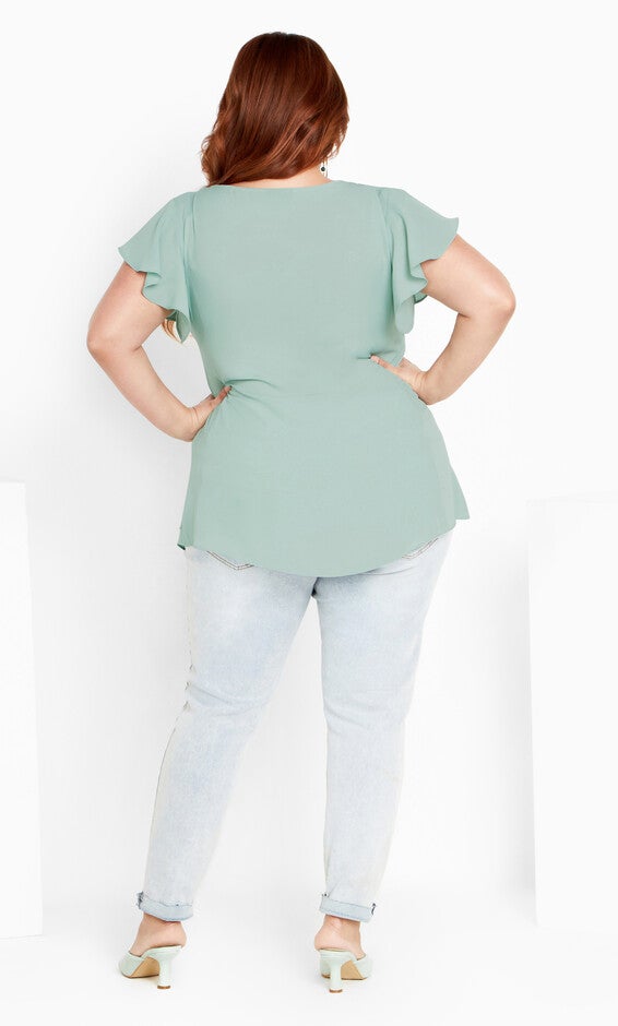 Zip Fling Top - seafoam, GREEN, alternate image number 3