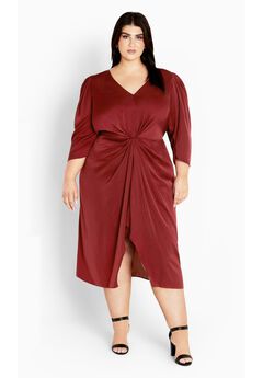 Aubree Dress - cabernet