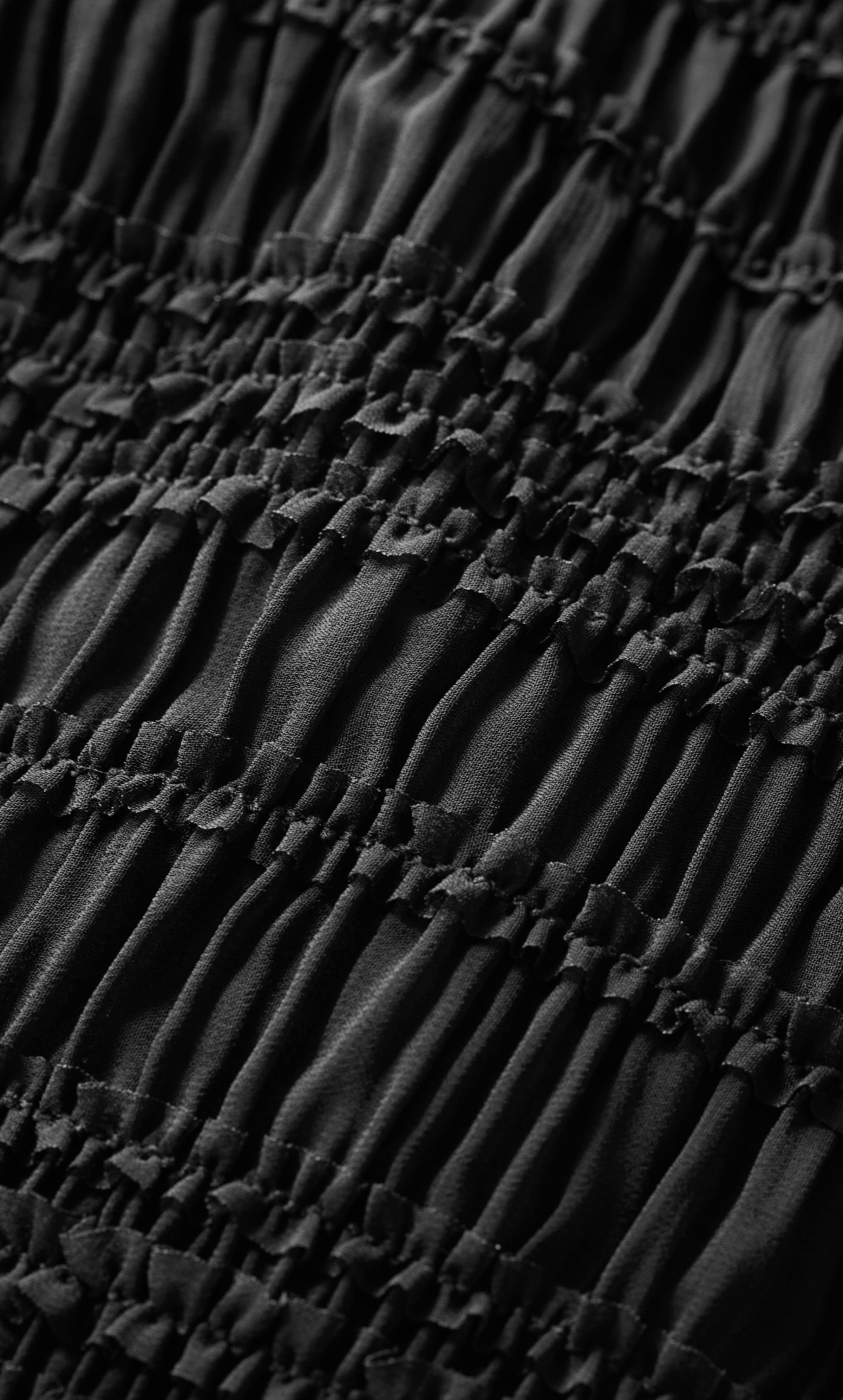 Emelia Shirred Skirt, BLACK, alternate image number 5