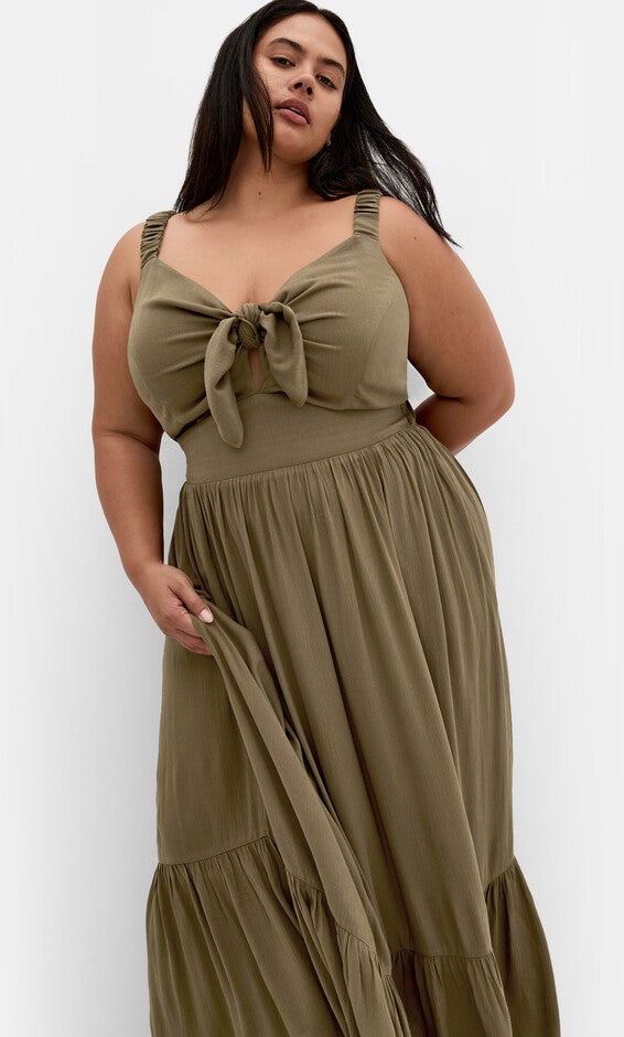 Vacay Maxi Dress - khaki, GREEN, alternate image number 1