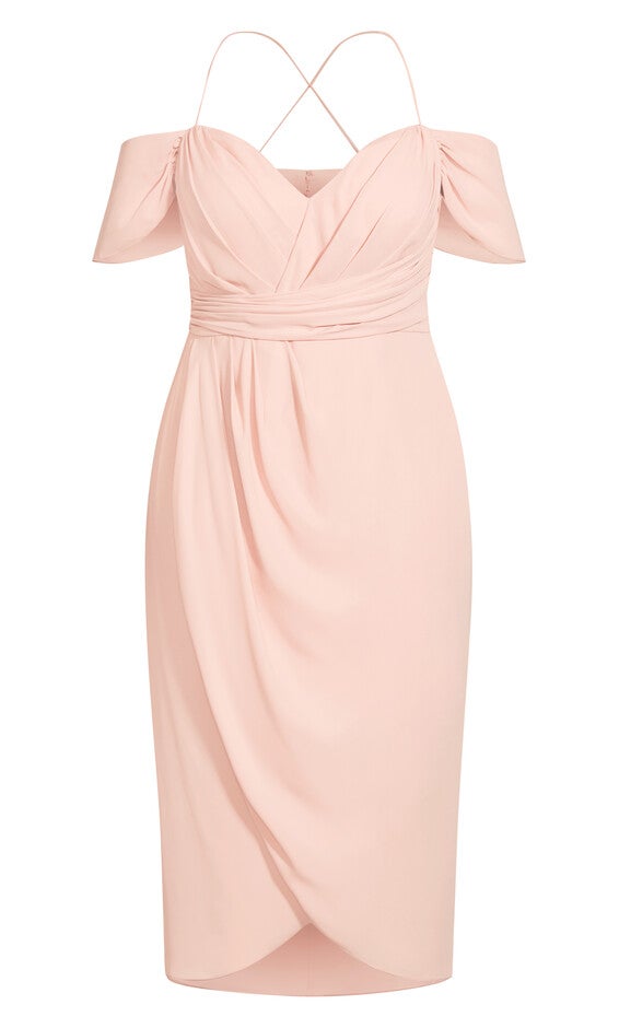 Entwine Tulip Drape Maxi Dress - ballet pink, PINK, alternate image number 4