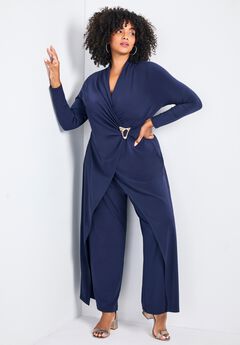 Glamour Wrap Front Jumpsuit