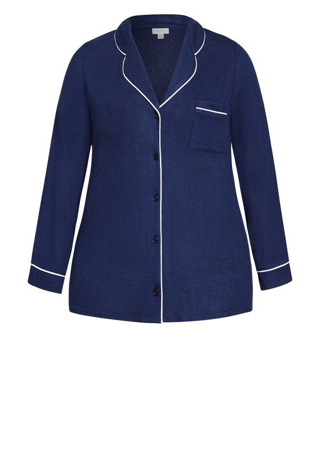 Hacci Button Plain Top, NAVY, alternate image number 5