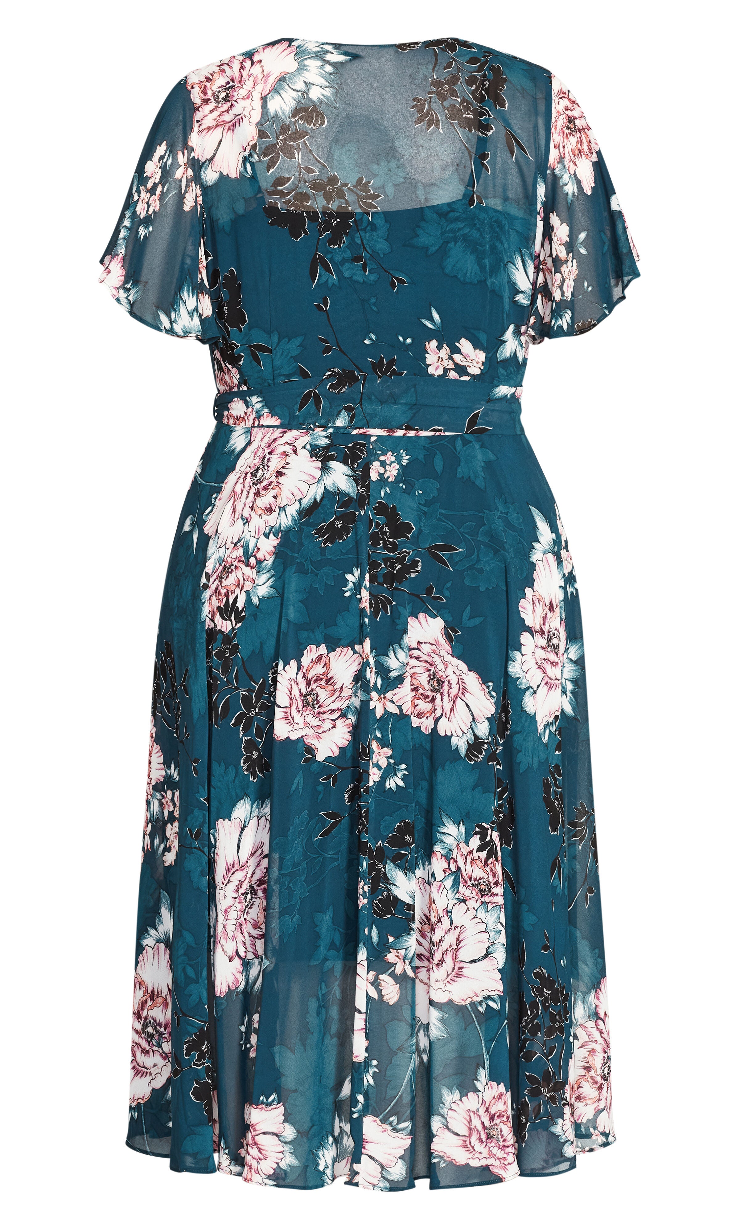 Blossom Short Sleeve Dress - jade, GREEN, alternate image number 5