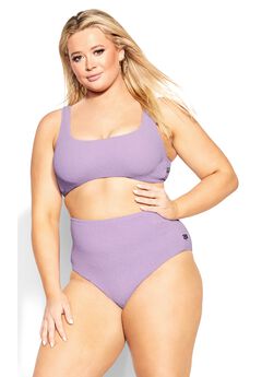 Izzy Hi Waist Bikini Brief - violet