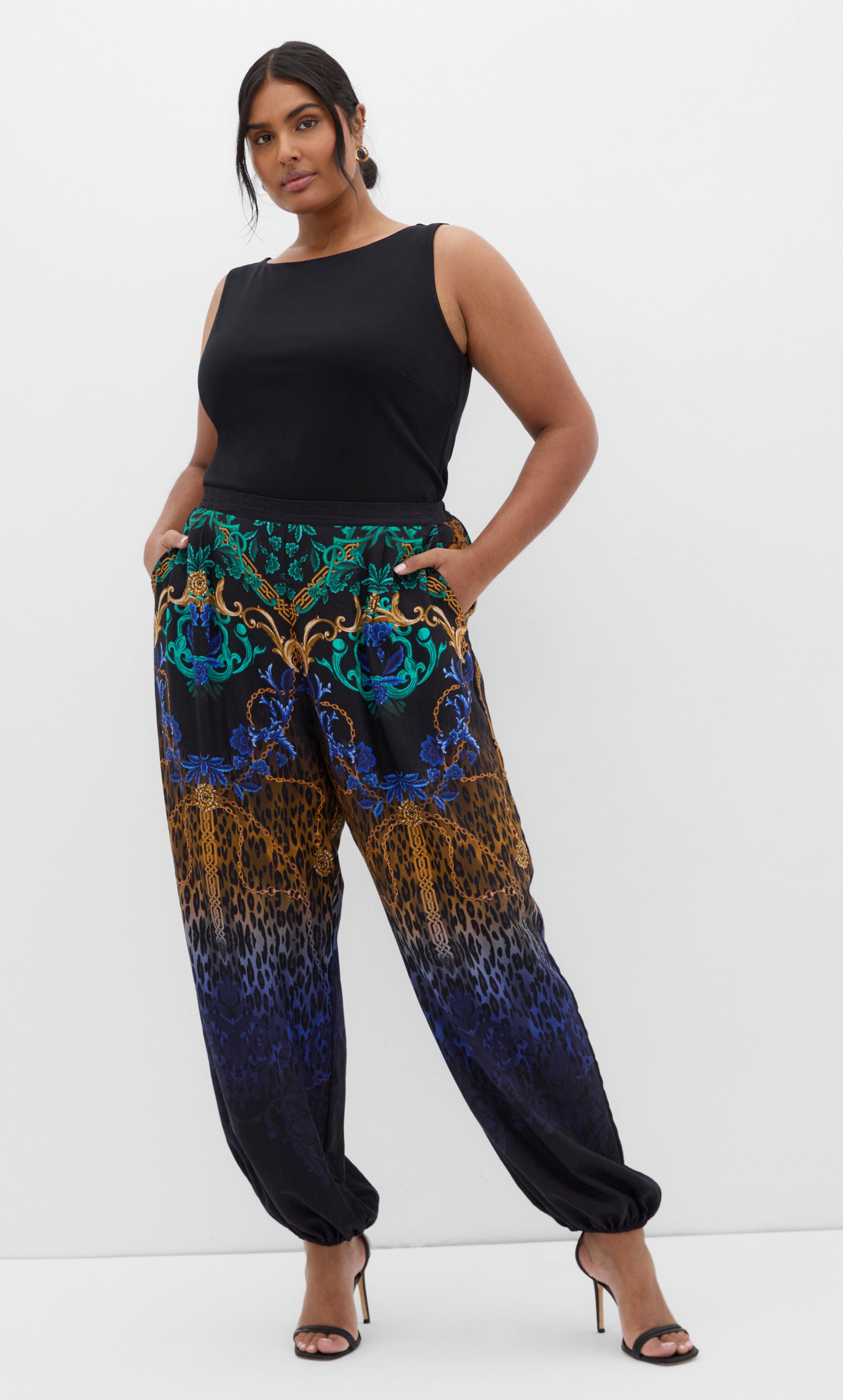 Savannah Decadence Pant - black, GREEN, alternate image number 2