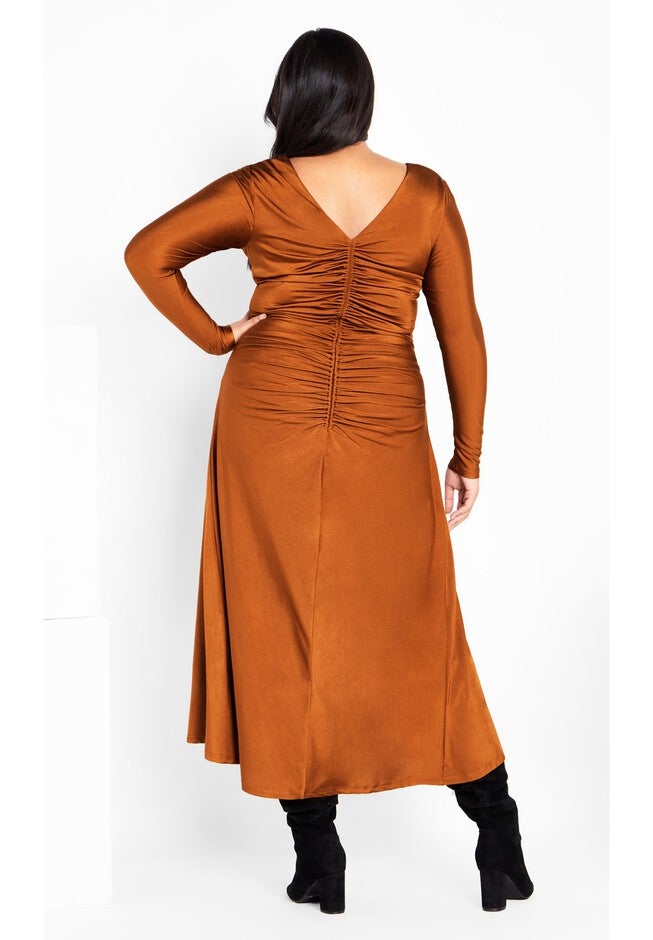 Avah Dress - gingerbread, BROWN, alternate image number null