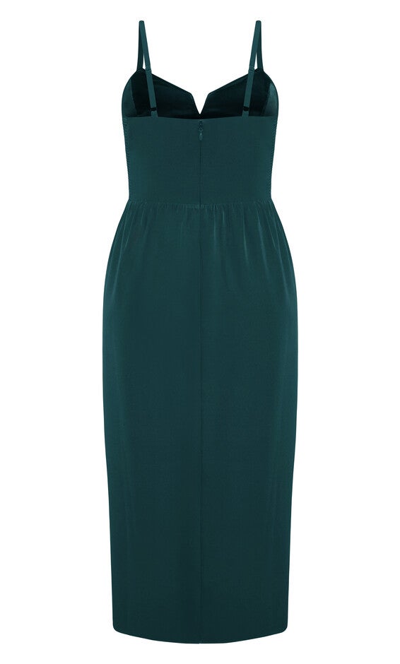 Sassy V Dress - emerald, EMERALD, alternate image number null