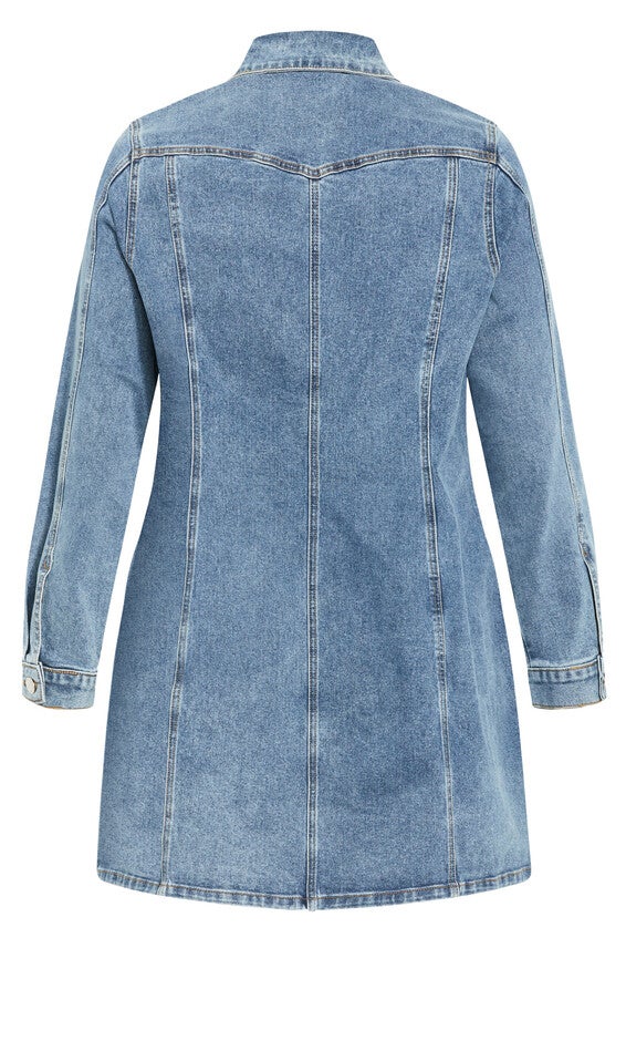 Oaklyn Dress - mid denim, MID, alternate image number 7