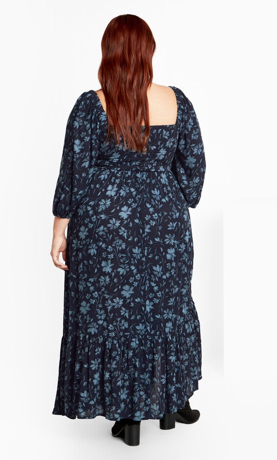 Kaylee Print Maxi Dress - navy, BLUE, alternate image number 1
