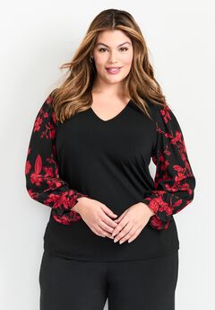 Scarlet Mix Media Top