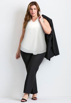 Sleeveless Double Layer Swing Tank