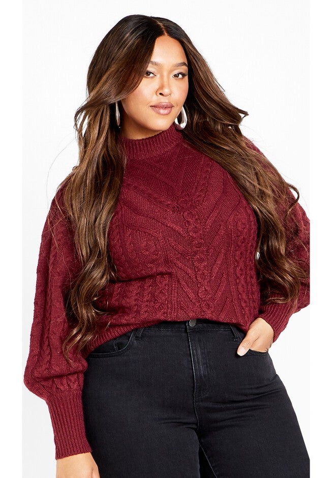 Saskia Jumper - cabernet, RED, hi-res image number null