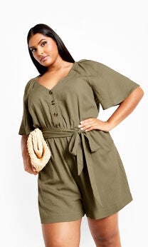 Brielle Playsuit - olive