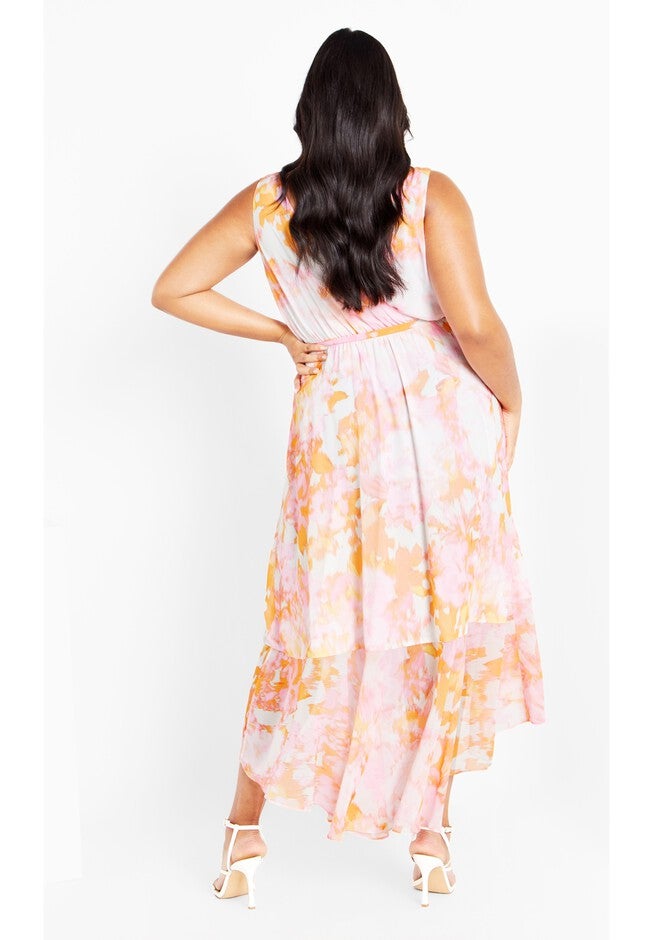 Aliya Print Maxi Dress - sunset rose, YELLOW, alternate image number 2