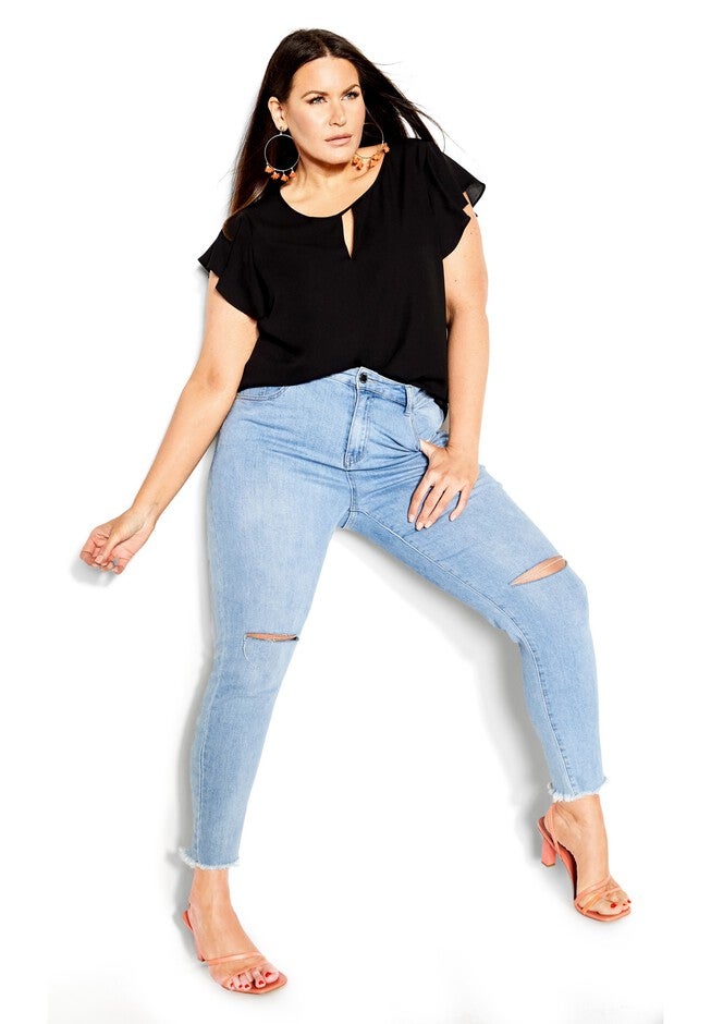Sweet Waterfall Top - black, BLACK, on-hover image number null