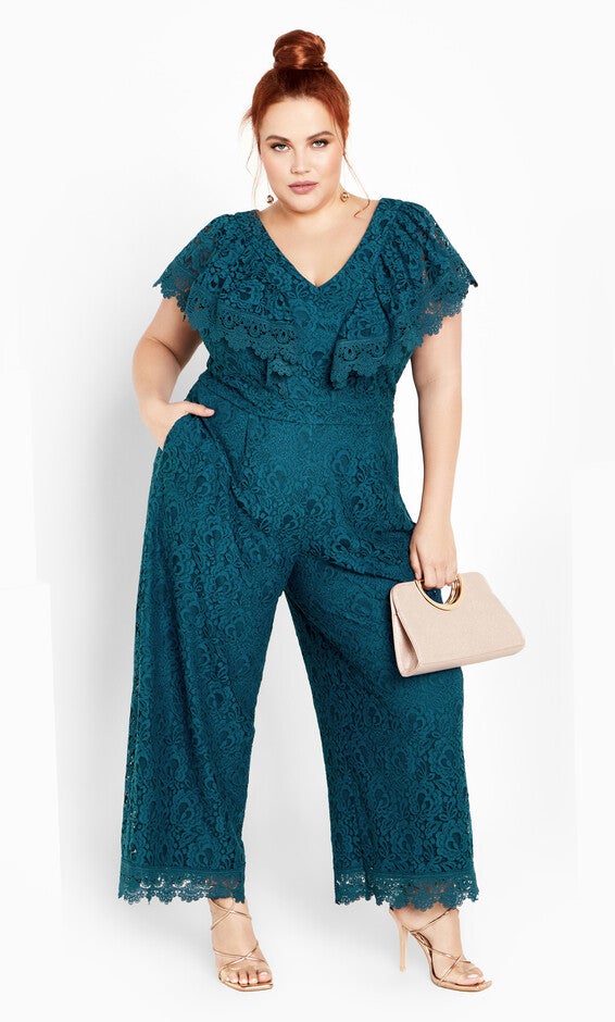 Sylvia Jumpsuit - teal, GREEN, hi-res image number null