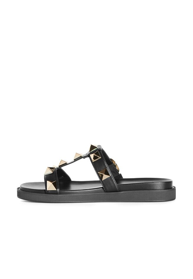 WIDE FIT Totally Spike Slide - black, BLACK, alternate image number 3