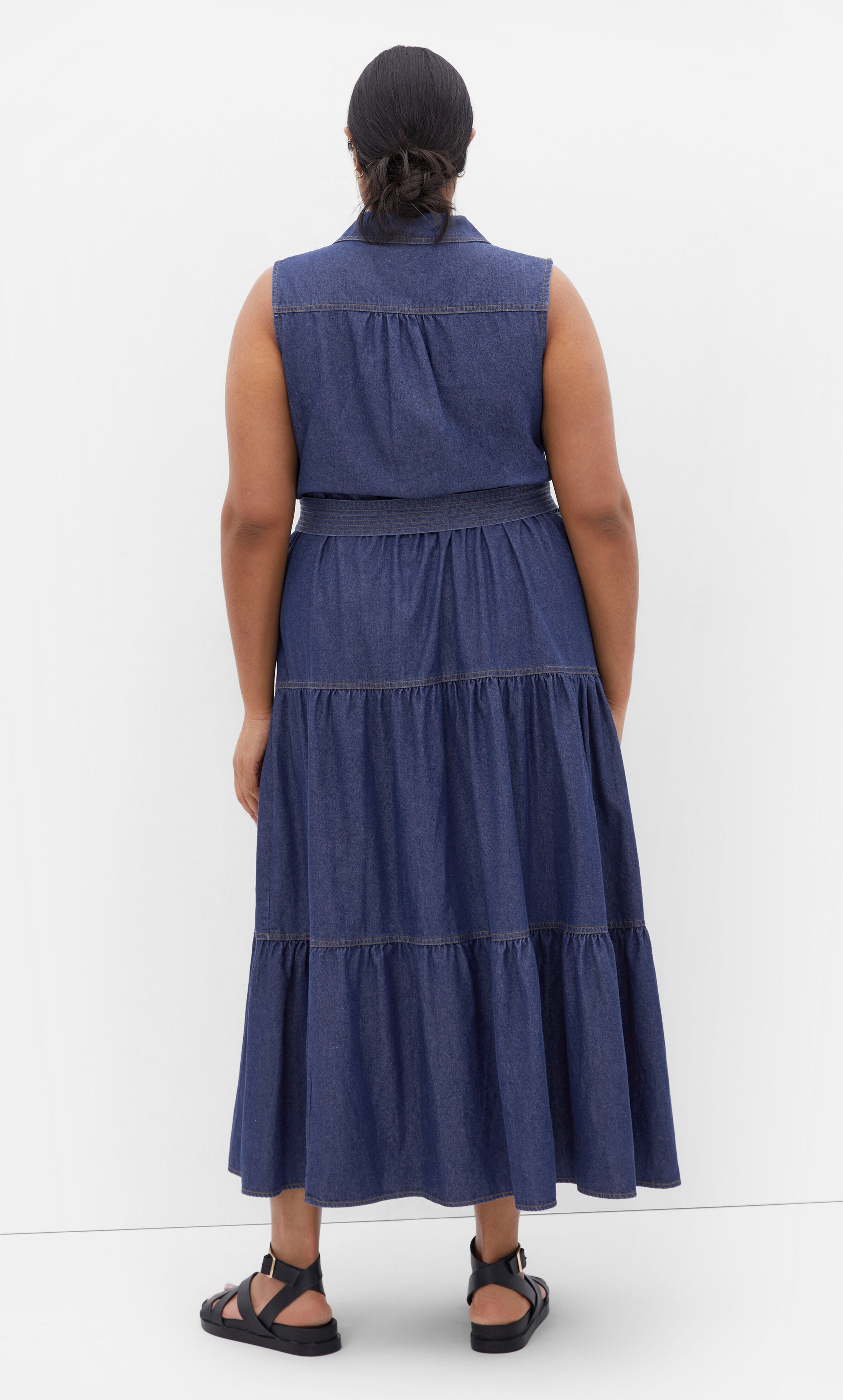Raya Maxi Dress - dark denim, BLUE, alternate image number 2