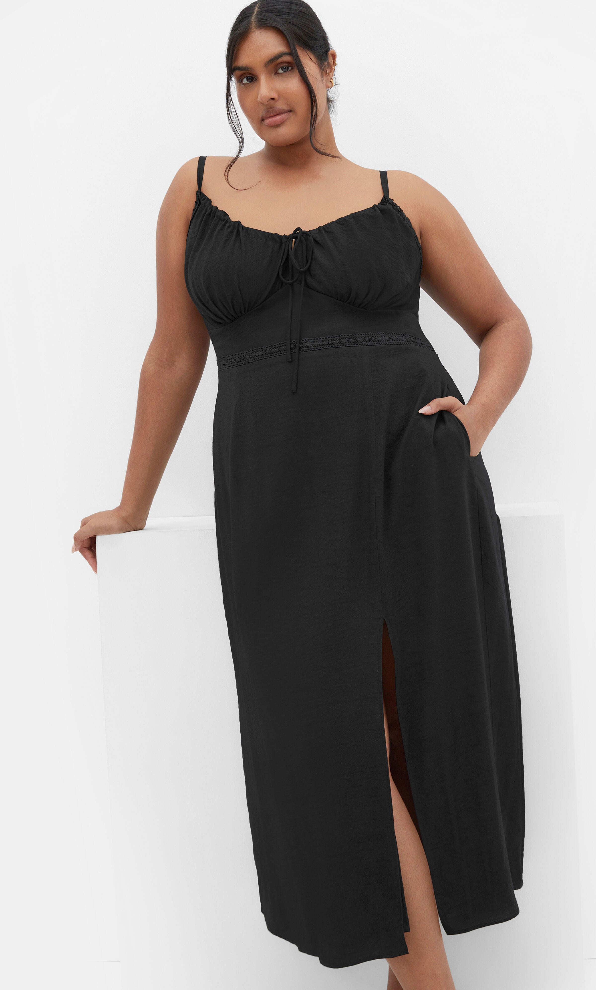 Sweet Pea Maxi Dress - black, BLACK, alternate image number 3