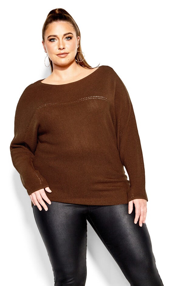 Romance Sweater - copper, BROWN, alternate image number null