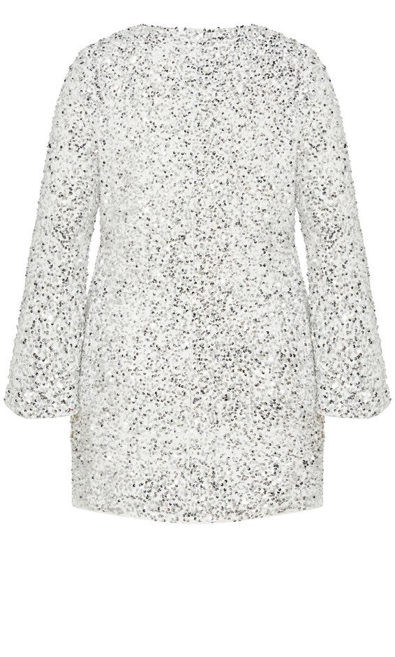 Sequin Neptune Dress - silver, GRAY, alternate image number 4