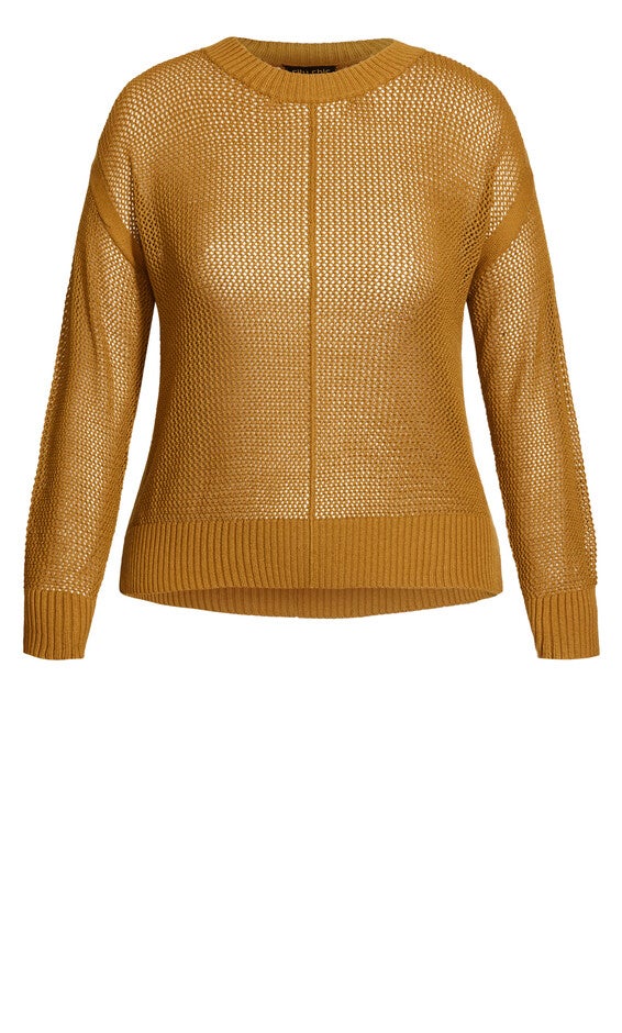 Amelia Sweater - dark gold, YELLOW, alternate image number 5