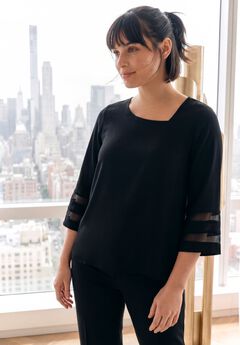 Sheer Bell Sleeve Tunic