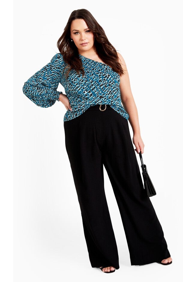 Eva One Shoulder Print Top, NOUVEAU, on-hover image number null