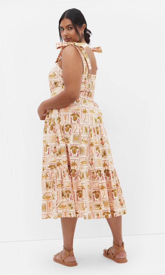 Leila Tropics Dress - print, PINK, alternate image number 2
