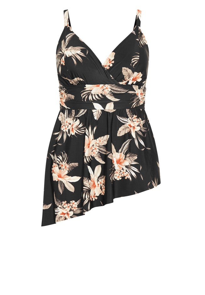 Ischia Overlay 1Piece print - black tropics, BLACK, alternate image number 4