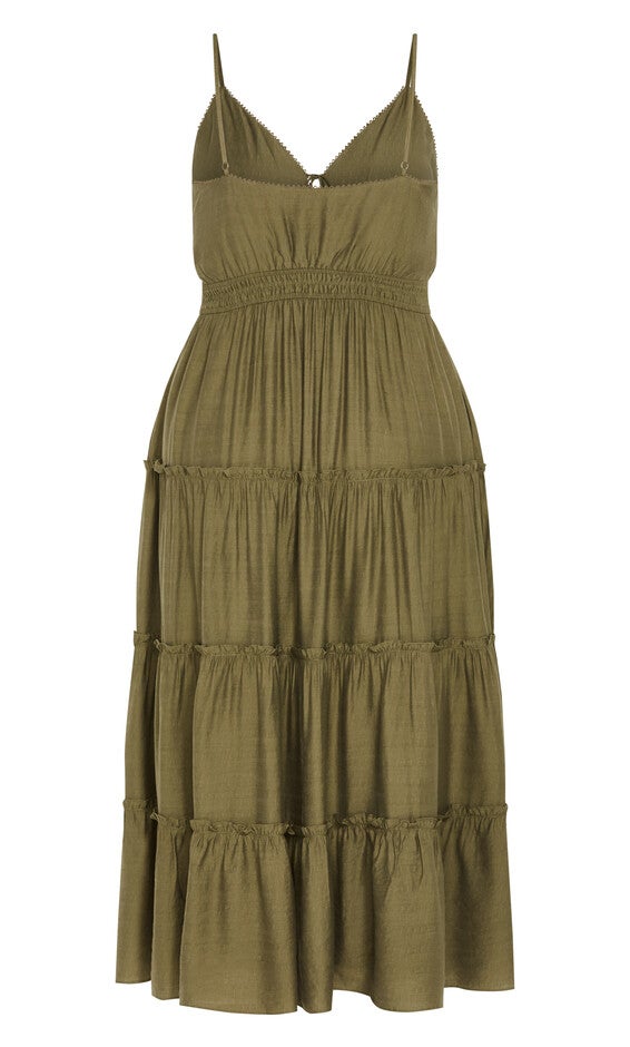 Aiza Maxi Dress - khaki, GREEN, alternate image number 3