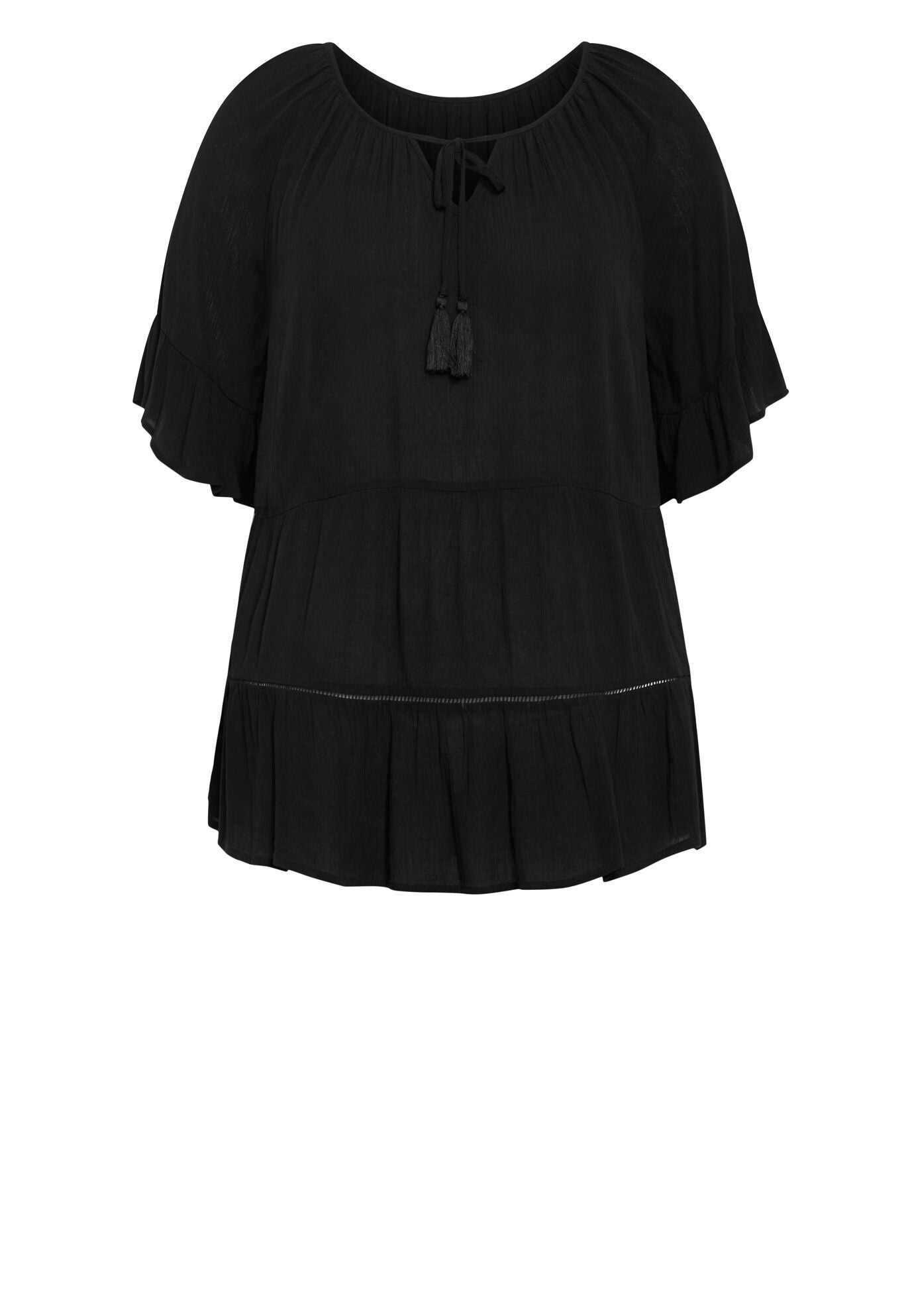 Tess Plain Top, BLACK, alternate image number 2