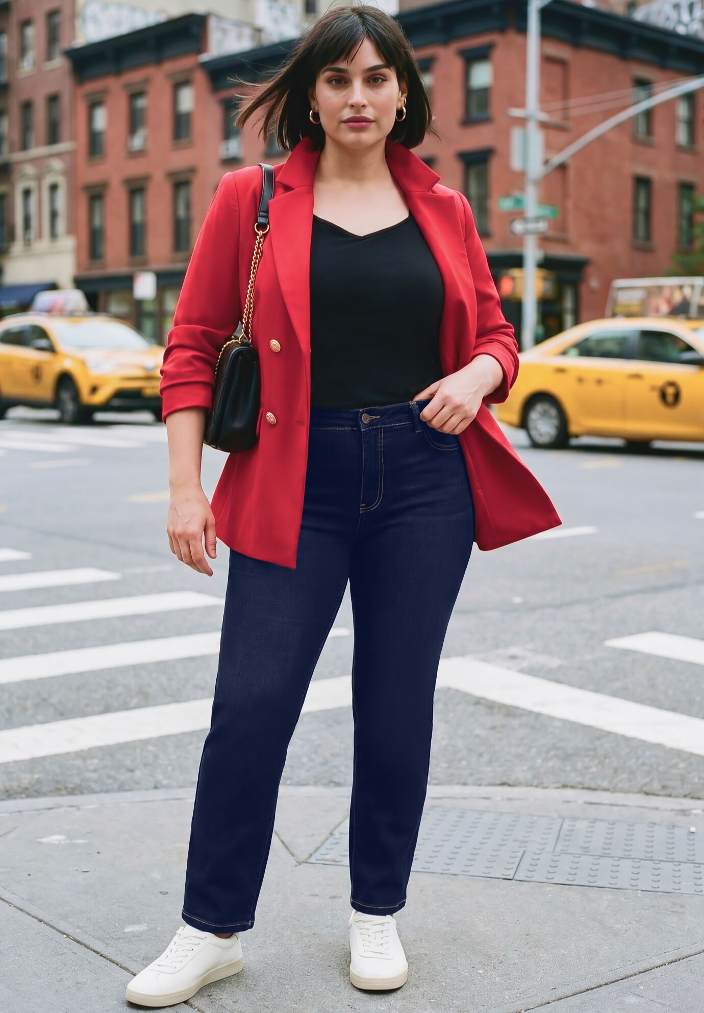 Butter Denim Curvy Straight Leg Jean, DARK WASH, alternate image number 3