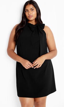 Karter Bow Dress - black