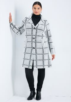 Gigi Check Sweater Coat