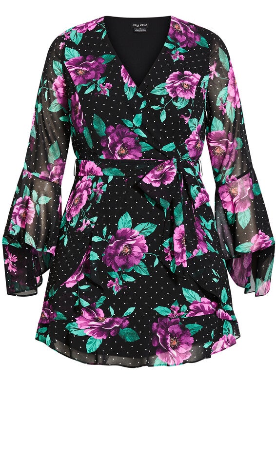 Harper Dress - black spot, BLACK, alternate image number 3