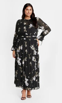 Amira Print Maxi Dress - ivory floral