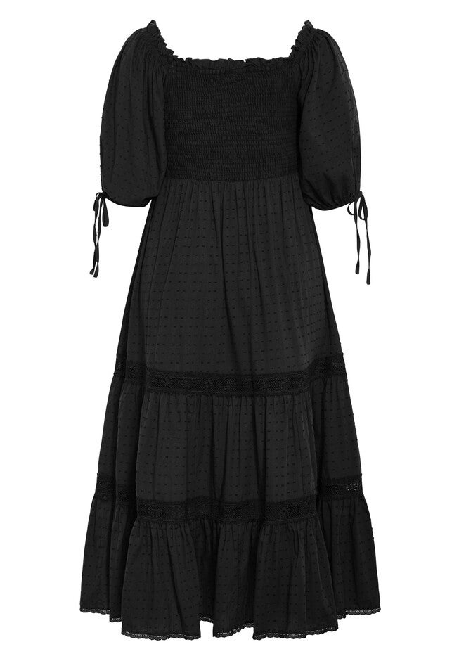 Love Shirred Dress - black, BLACK, alternate image number null