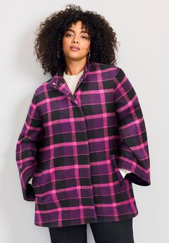 Brushed Wool Cape Coat