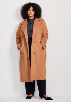 Funnel Neck Long Coat