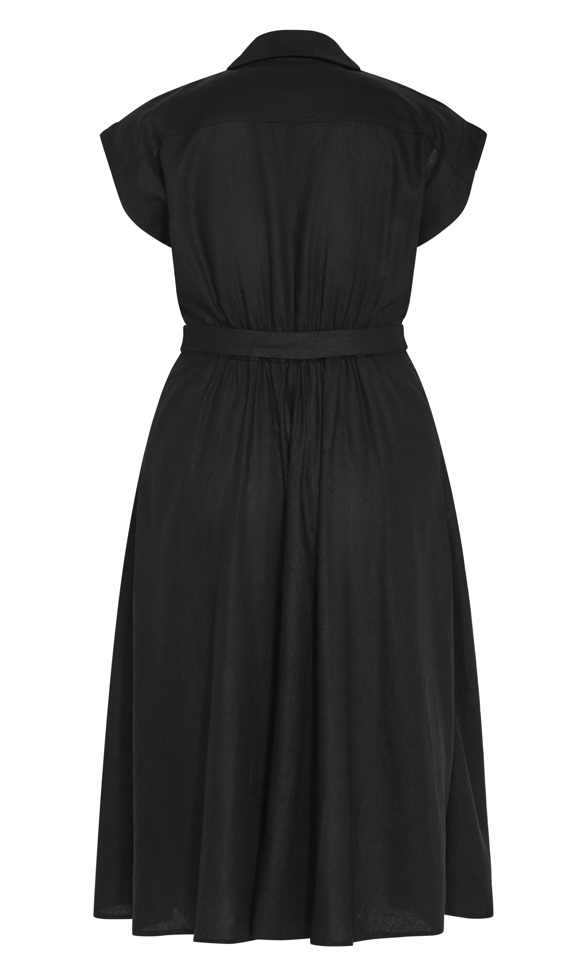 Liliana Linen Dress, BLACK, alternate image number 4