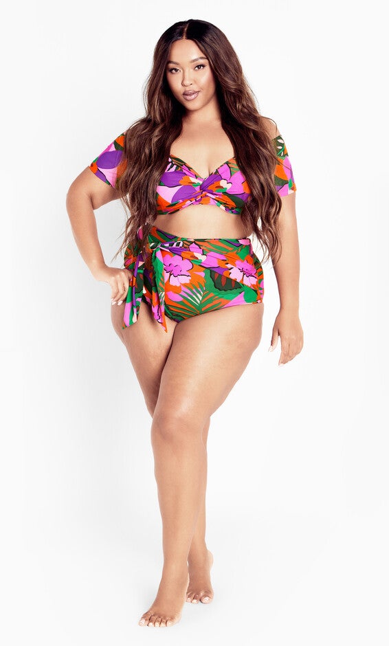 Sicilia Underwire Print Bikini Top - fuchsia, PINK, alternate image number 2