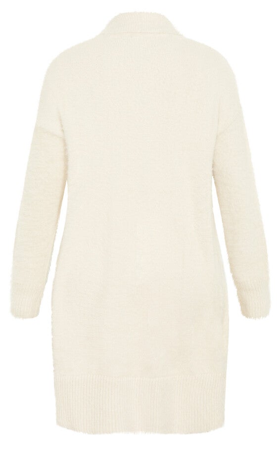 Fluffy Cardigan - Cream, BEIGE, alternate image number null