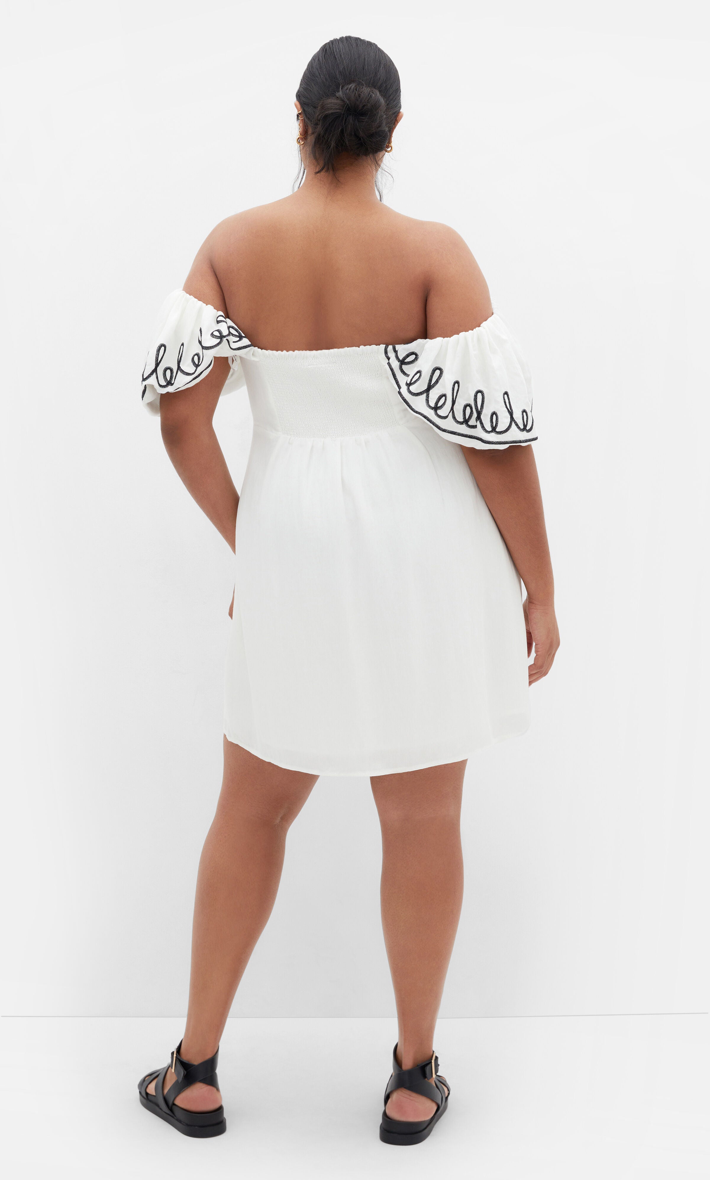Hana Embroidered Dress - ivory, WHITE, alternate image number 2