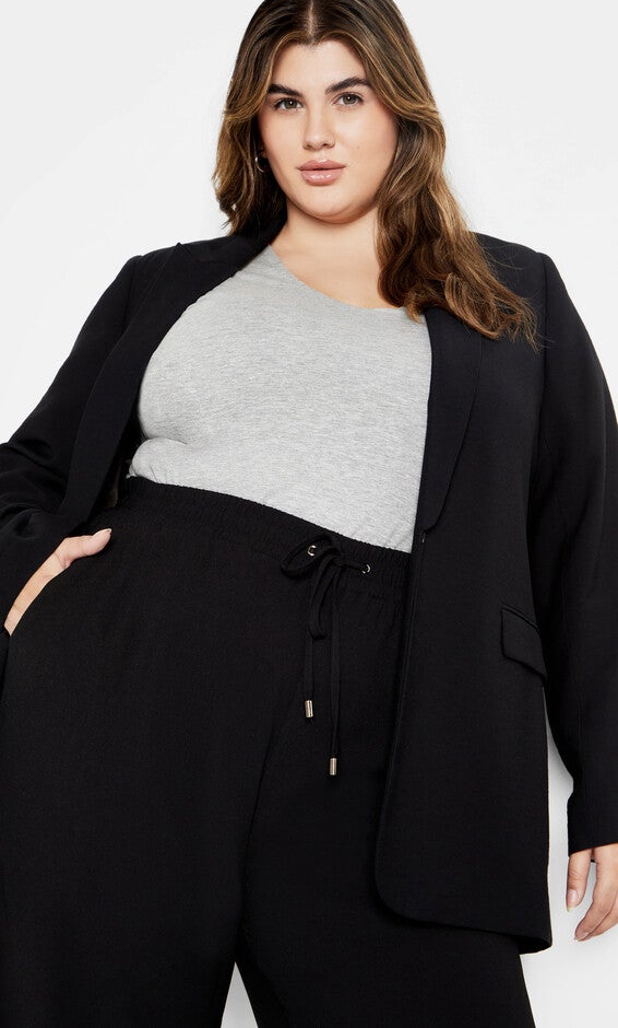 Annie V Top - light grey marle, LIGHT GREY MARLE, alternate image number null
