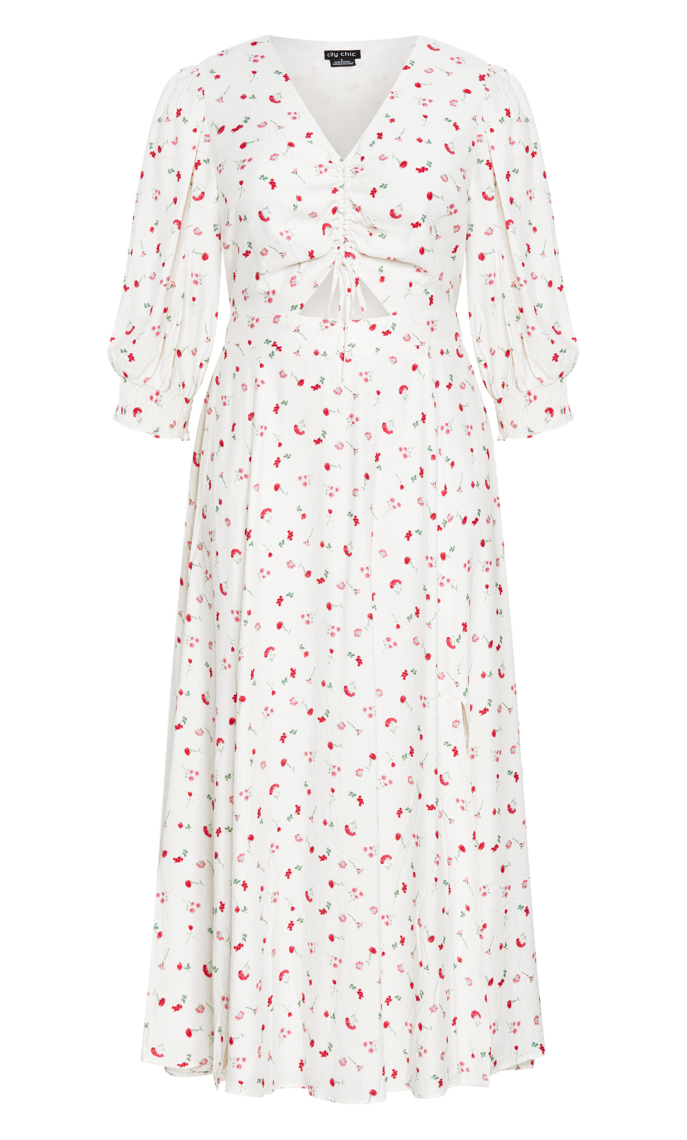 Jolene Print Maxi Dress - ivory, WHITE, alternate image number 3