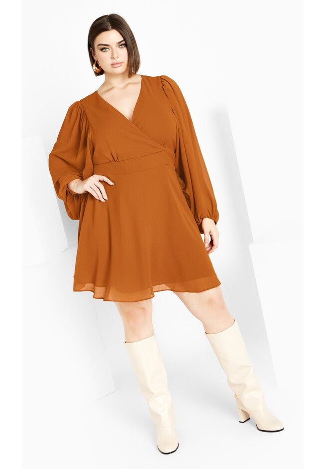 Hayden Dress - caramel, BROWN, hi-res image number 0